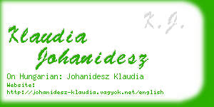 klaudia johanidesz business card